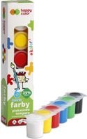 farba plakatowa tempera, 6 kol x 25ml, happy color