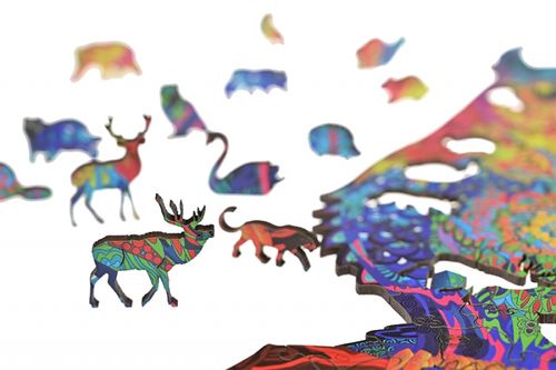 EKOLOGICZNE DREWNIANE PUZZLE MAGICZNA SOWA 148 ELEMENTÓW na Arena.pl