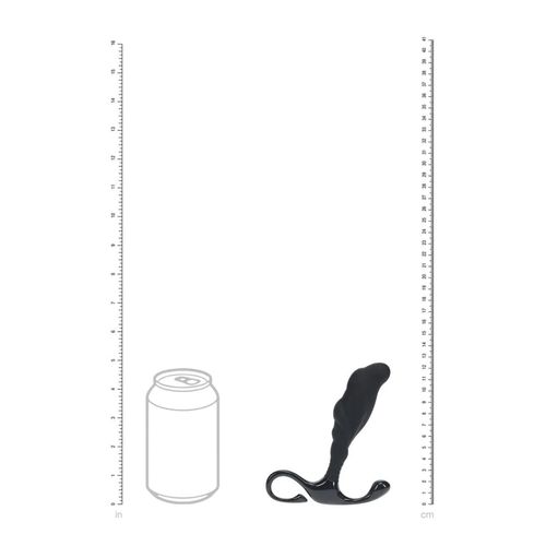 Rippled With Hard Loop Silicone Prostate Massager - L - Black na Arena.pl