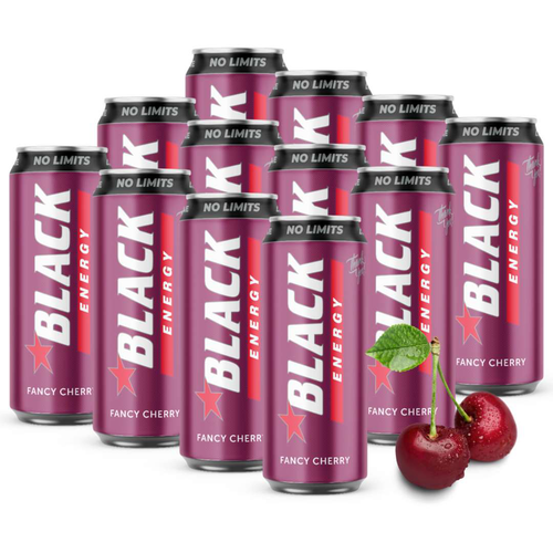 Black Energy No Limits  Napój gazowany o smaku wiśniowym 500 ml x 12 sztuk na Arena.pl
