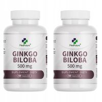 Ginkgo biloba Miłorząb japoński 500 mg pamięć koncentracja - 2 opakowania