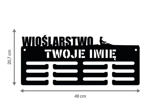 Wieszak na medale WIOŚLARSTWO twoje imię dowolny tekst 269.1 na Arena.pl