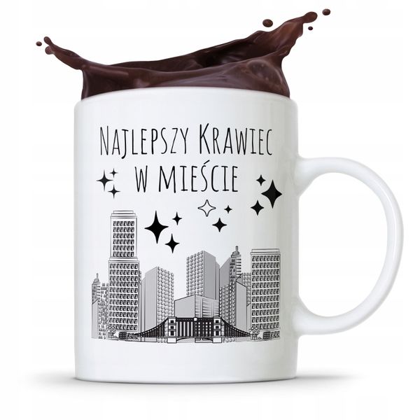 Kubek Prezent Krawcowej Krawca Najlepszy W Mieście Z Nadrukiem Ze Zdjęciem zdjęcie 1