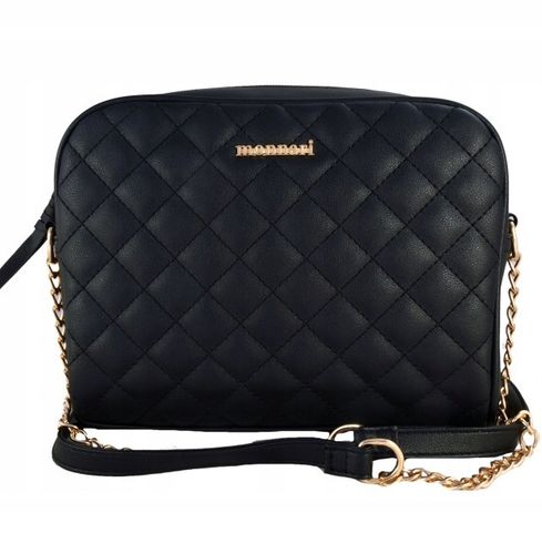 Monnari Czarna Pikowana Torebgka Listonoszka z łańcuszkiem na Arena.pl