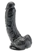 dildo 8 inch with balls black