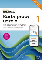 Nowa MATeMAtyka karty pracy ze zbiorem zadań klasa 1 podstawa 2025