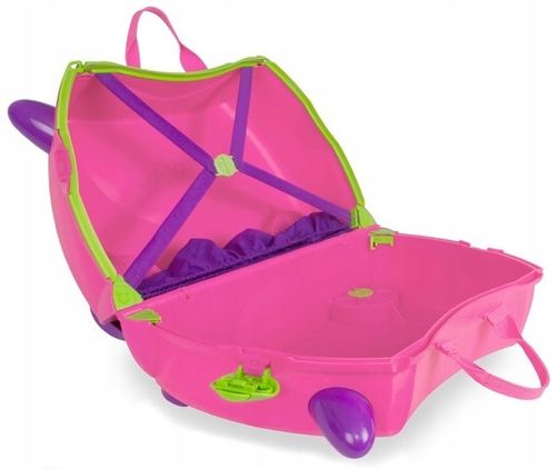 Walizka na Kółkach Dla Dzieci Jeździk Dziecięcy 2w1 Zabawka dla Dziecka Róż na Arena.pl