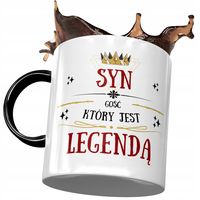 Kubek Czarny Dla Syna Na Dzień Dziecka Prezent Z Nadrukiem Ze Zdjęciem