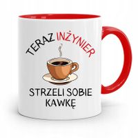 Dla Inżyniera Kubek Czerwony Prezent Z Nadrukiem Ze Zdjęciem