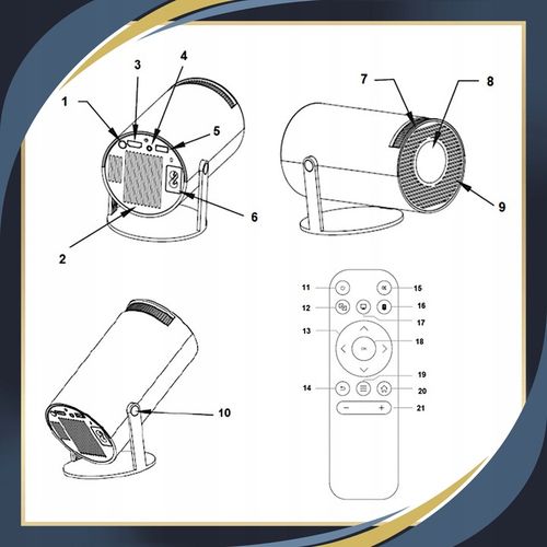 Projektor Rzutnik Przenośny Android Smart TV LED 4K Głośnik WIFI 130 na Arena.pl