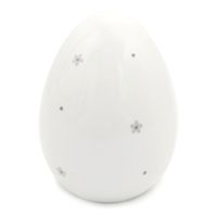 Jajko Wielkanocne ceramiczne figurka do stroika 12 cm BIAŁE