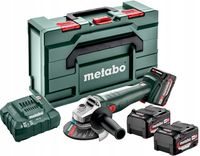 METABO SZLIFIERKA KĄTOWA W 18 L 9-125 QUICK 3x4,0Ah