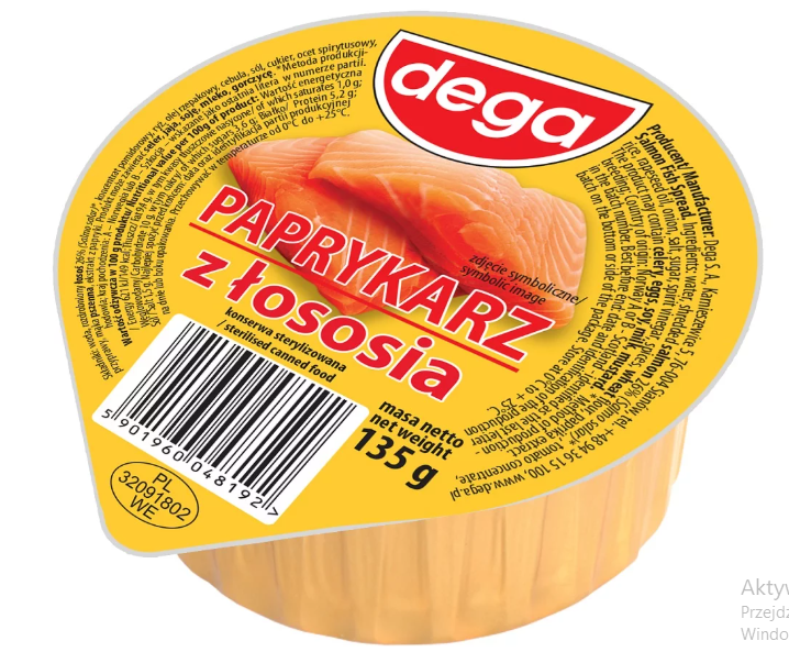 DEGA PAPRYKARZ Z ŁOSOSIA 135G zdjęcie 1