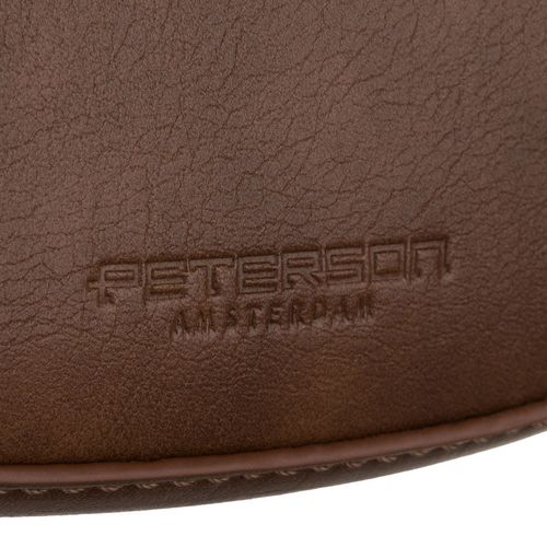 brązowa listonoszka-bagietka damska ze skóry ekologicznej - peterson na Arena.pl
