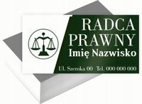Wizytówki firmowe 100szt WIELE WZORÓW do wyboru RADCA PRAWNY