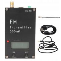 NADAJNIK FM 500 MW Z EKRANEM LCD 2000 M 500 MW NADAJNIK STEREO FM FM