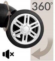 WALIZKA DUŻA PODRÓŻNA na kółkach BAGAŻ z ABS mocna SZYFR XXL Sapphire DUO