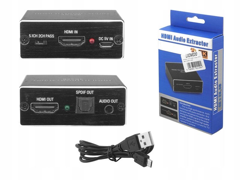 Extractor HDMI-HDMI + Audio SPDIF/jack3,5 SPH-AE02 zdjęcie 12