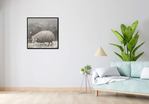 Plakat 70x70cm Bujna Owca na Arena.pl