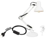 Lampka biurkowa LED LB-22 kreślarska 2w1 E27 biała