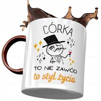 Kubek Bordowy Dla Córki Na Dzień Dziecka Prezent Z Nadrukiem Ze Zdjęciem