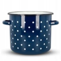 2X GARNEK EMALIOWANY WYSOKI 22CM INDUKCJA GAZ EMALIA NACZYNIA OLKUSZ DUŻY 5
