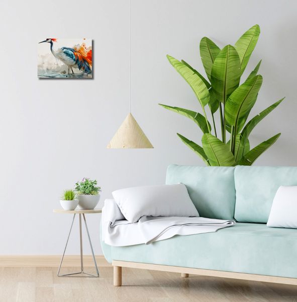 Obraz 30x20cm Żuraw w Akwareli zdjęcie 2