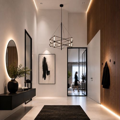 Lampa wisząca SPACE LED czarna 60 cm na Arena.pl