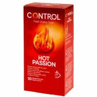 control hot passion prezerwatywy rozgrzewające 10 szt. punkty 53mm