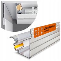 Profil LED Cieniowy Dystansowy Przyścienny Aluminiowy Do Płyt GK WPUST 3M