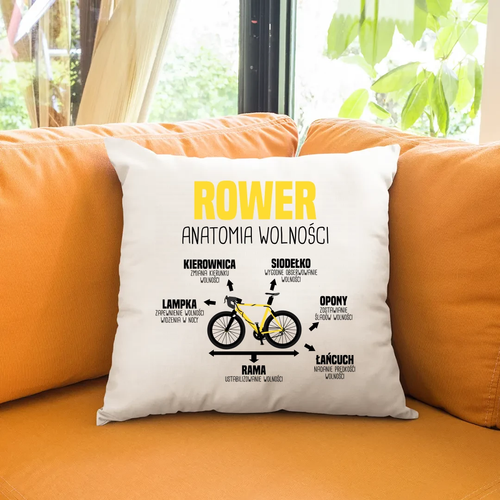 Rower anatomia wolności - poduszka na prezent na Arena.pl