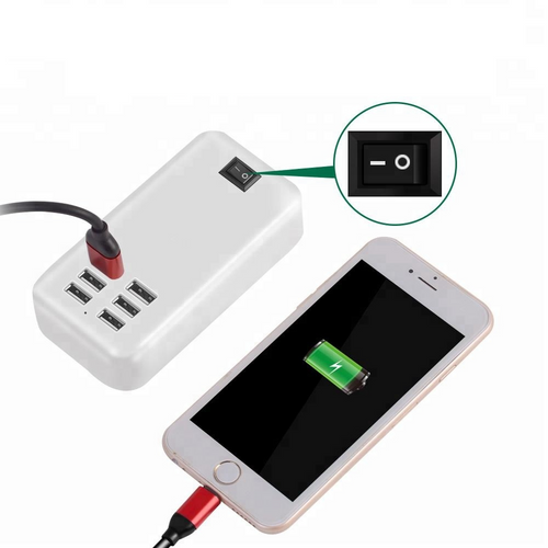 STACJA ŁADUJĄCA ŁADOWARKA BIAŁA 2.0A 6xUSB PC16 na Arena.pl