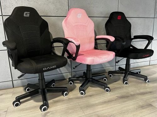 Fotel obrotowy gamingowy biurowy MARIO krzesło do biurka dziewczynki różowy na Arena.pl