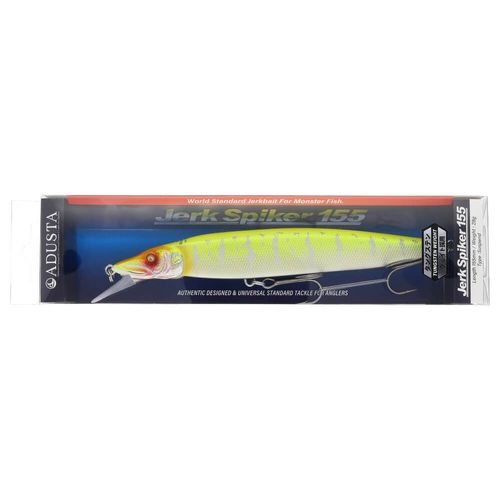 ADUSTA WOBLER JERK SPIKER 024 YELLOW CHART TIGER BB 155 mm na Arena.pl