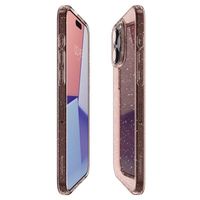 Etui case na iPhone 15 Pro Liquid Crystal Glitter - różowo przezroczyste
