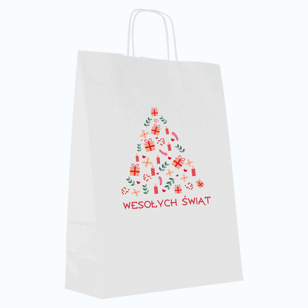 Torby świąteczne duże 32 x 12 x 41 cm choinka 35 zdjęcie 1