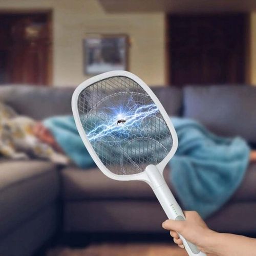 ELEKTRYCZNA ŁAPKA NA DUŻO OWADY PACKA NA KOMARY 3000V PALETKA OWADOBÓJCZA na Arena.pl