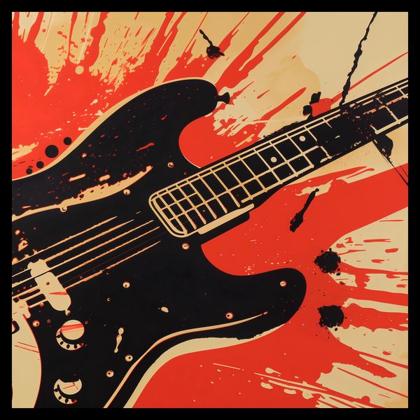 Plakat 50x50cm Gitara Elektryczna zdjęcie 2