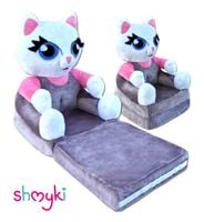 FOTEL DLA DZIECI ROZKŁADANY FOTELIK PLUSZOWY PUFA PRODUKT POLSKI