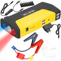JUMP STARTER ROZRUCH BOOSTER POWERBANK LATARKA MŁOTEK KABLE ZESTAW 12800mAh