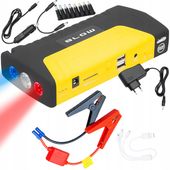 JUMP STARTER ROZRUCH BOOSTER POWERBANK LATARKA MŁOTEK KABLE ZESTAW 12800mAh