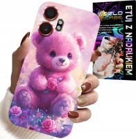 ETUI DO SAMSUNG XCOVER 7 PRO - SŁODKI MIŚ NA RÓŻOWYM TLE, CASE + SZKŁO