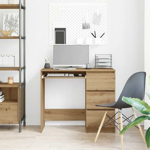 Biurko Artisan Dąb 90x45x76 cm Drewno klejone na Arena.pl