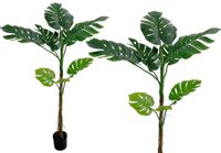 SZTUCZNA MONSTERA W DONICZCE WYSOKA ROŚLINA DEKORACYJNA DRZEWKO 160 cm