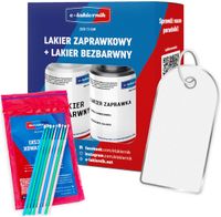 lakier zaprawka + bezbarwny + patyczki zaprawkowe renault 369 blanc glacier