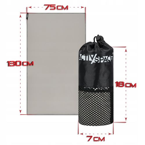 RĘCZNIK SZYBKOSCHNĄCY Z MIKROFIBRY KĄPIELOWY PLAŻOWY NA SIŁOWNIĘ DUŻY 130CM na Arena.pl