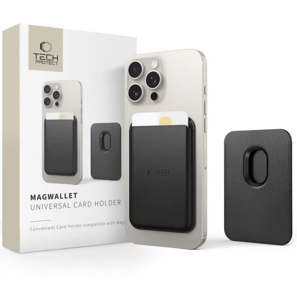 Etui Tech-Protect MagWallet Magsafe na karty - czarne zdjęcie 1