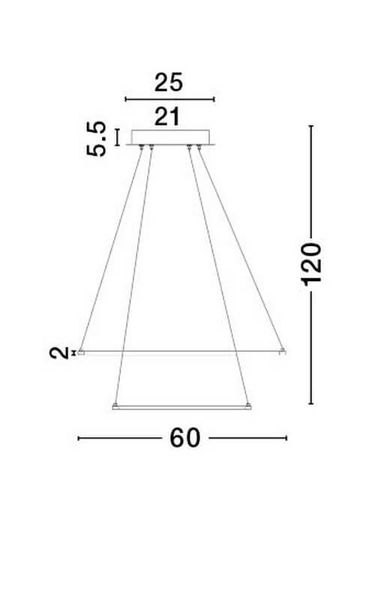 Wisząca lampa BANOS LE99322 do jadalni LED 85W biała zdjęcie 4
