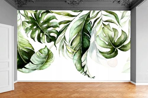 Fototapeta TROPIKALNE ZIELONE KWIATY DŻUNGLI LIŚĆ na Arena.pl