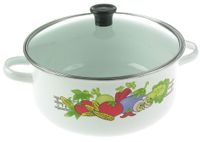 GARNEK Tradycyjny EMALIOWANY Garnuszek 20cm 2,8L Z Pokrywką INDUKCJA